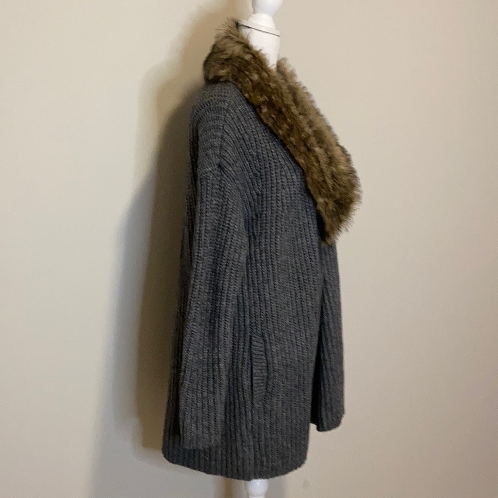 Ann Taylor Faux Collar Sweater Coat - Picture 5 of 12